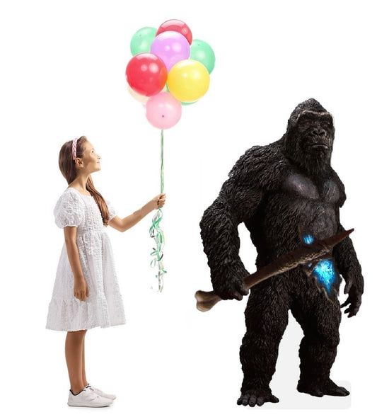 Godzilla x Kong Ape with Axe Birthday Party Baby Shower Life Size Cardboard Cutout Yard Sign Prop Stand