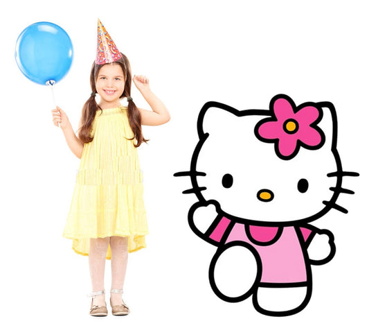 Hello Kitty Birthday Party Gift Baby Shower Life Size Cardboard Cutout Yard Sign Prop Stand