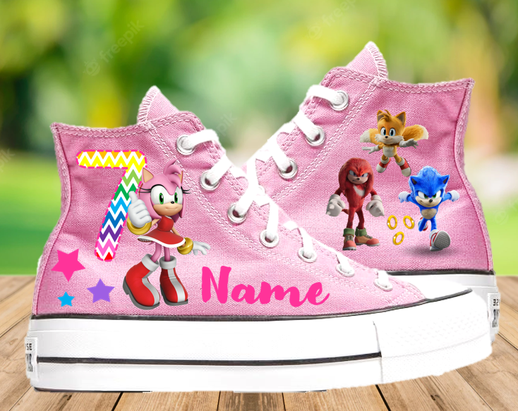 Sonic in pink sneakers